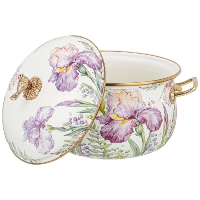 Кастрюля эмалированная agness с крышкой, серия irises 4,8л, диа.22см подходит для индук.пл Agness (950-582) Кастрюля эмалированная agness с крышкой, серия irises 4,8л, диа.22см подходит для индук.пл Agness (950-582)