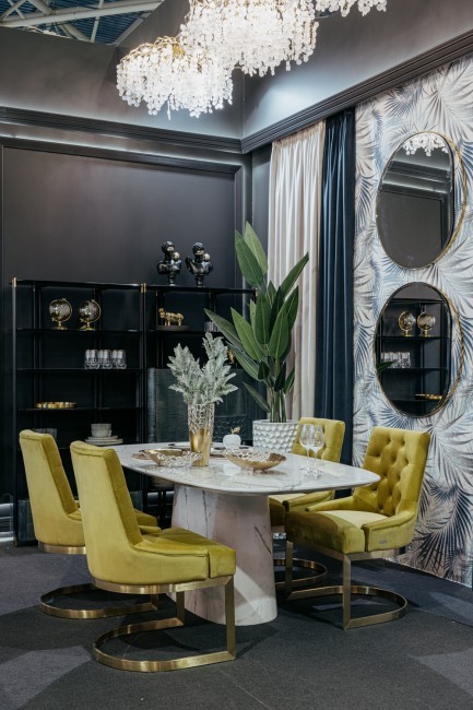 Стул велюр оливковый/матовое золото 65*61*93см (TT-00003611)