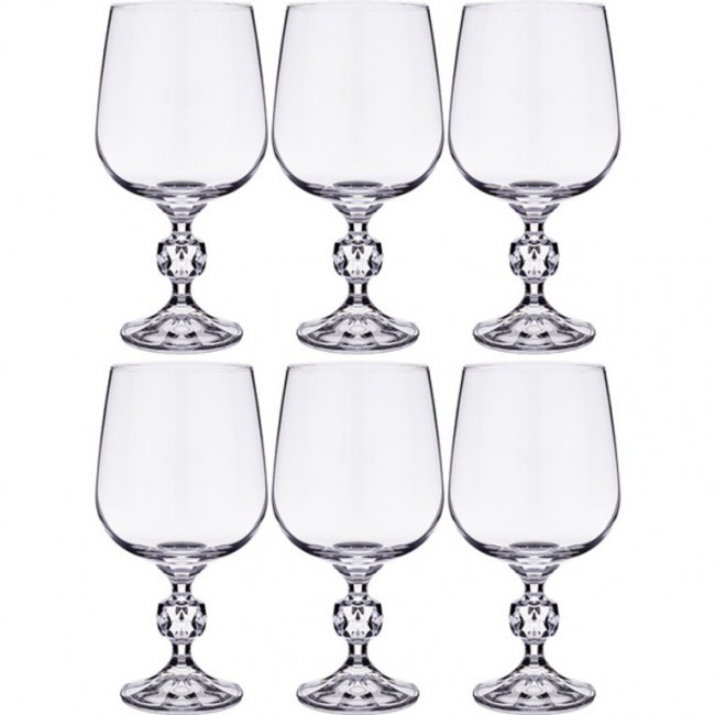 Набор бокалов для вина из 6 шт. "claudie/sterna" 340 мл высота=16,5 см Crystalite Bohemia (669-280)