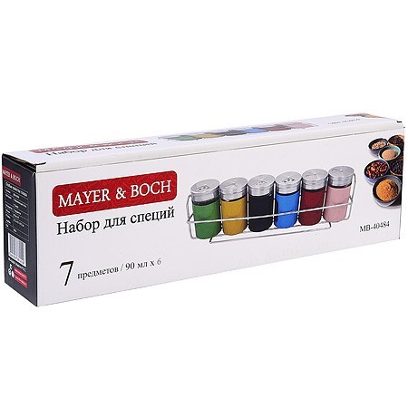 Набор для специй на подставке 7 предметов (16 специй внутри) Mayer&Boch (40484) Набор для специй на подставке 7 предметов (16 специй внутри) Mayer&Boch (40484)