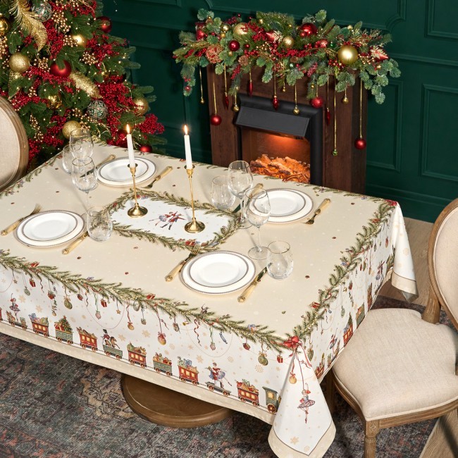 Скатерть "щелкунчик" 160х220см бежевый,100% хлопок,твил Lefard (850-757-21)