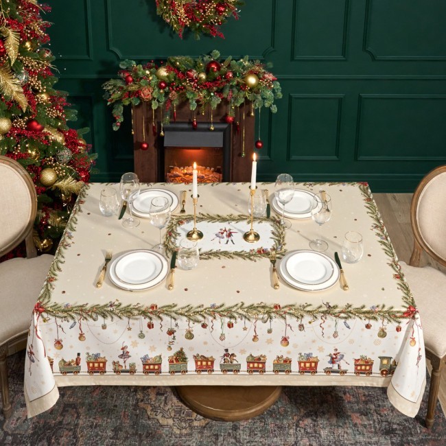 Скатерть "щелкунчик" 160х220см бежевый,100% хлопок,твил Lefard (850-757-21)