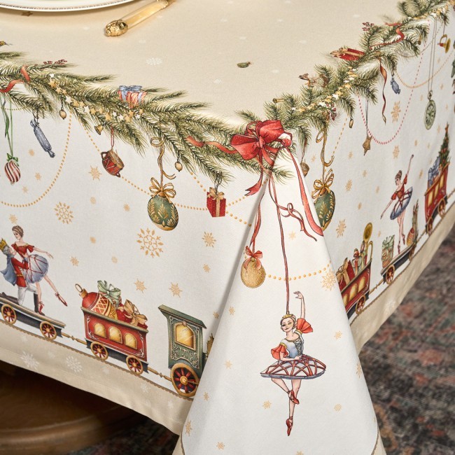 Скатерть "щелкунчик" 160х220см бежевый,100% хлопок,твил Lefard (850-757-21)