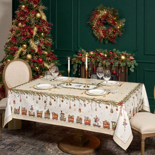 Скатерть "щелкунчик" 160х220см бежевый,100% хлопок,твил Lefard (850-757-21)