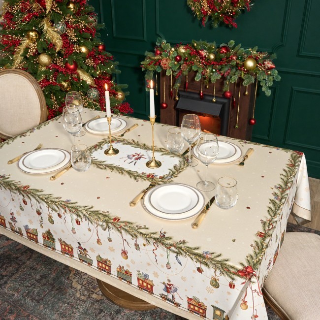 Скатерть "щелкунчик" 160х220см бежевый,100% хлопок,твил Lefard (850-757-21)