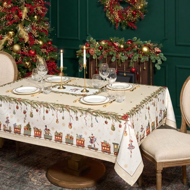 Скатерть "щелкунчик" 160х220см бежевый,100% хлопок,твил Lefard (850-757-21)