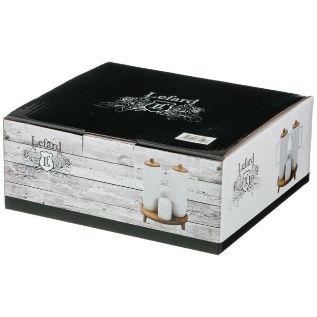 Набор для специй lefard "native" 4пр. 300 мл. на подставке 16,5*16,5 см. в=19 см. Lefard (587-140)