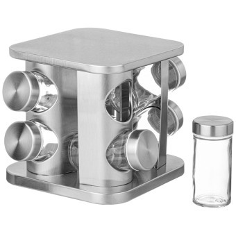 Набор баночек для специй из 8 шт. 90 мл на вращающейся подставке Agness (172-148) Набор баночек для специй из 8 шт. 90 мл на вращающейся подставке Agness (172-148)