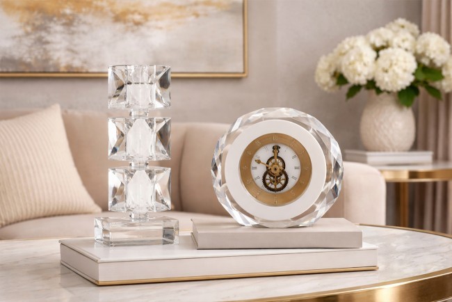 Подсвечник "хрустальный" 9*7*19.5см (TT-00016073) Подсвечник "хрустальный" 9*7*19.5см (TT-00016073)