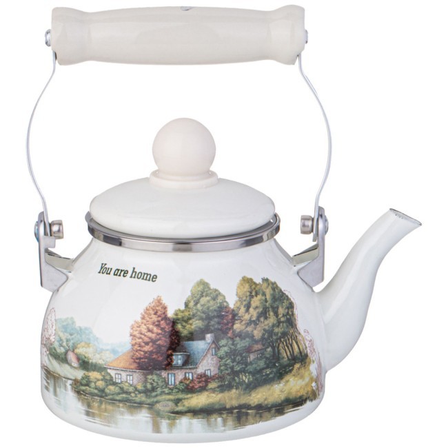 Чайник agness эмалированный со съемным фильтром из нжс серия "family house", 0,85 л Agness (943-060)