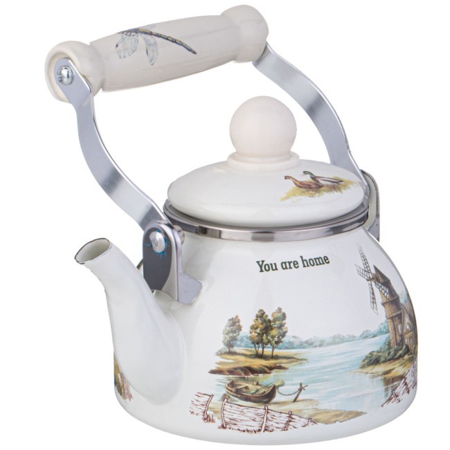 Чайник agness эмалированный со съемным фильтром из нжс серия "family house", 0,85 л Agness (943-060)