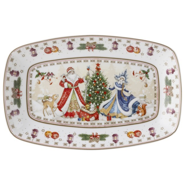 Блюдо lefard "дед мороз и снегурочка" прямоуг. 25*16*3 см Lefard (85-1729-11) Блюдо lefard "дед мороз и снегурочка" прямоуг. 25*16*3 см Lefard (85-1729-11)