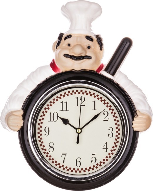 Часы настенные кварцевые "chef kitchen" 23,5*29,3*6 см.диаметр циферблата=13 см. Lefard (220-160) Часы настенные кварцевые "chef kitchen" 23,5*29,3*6 см.диаметр циферблата=13 см. Lefard (220-160)
