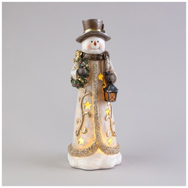 Статуэтка "снеговик" с led-подсветкой 12,5х12х33,7 см Lefard (121-108)