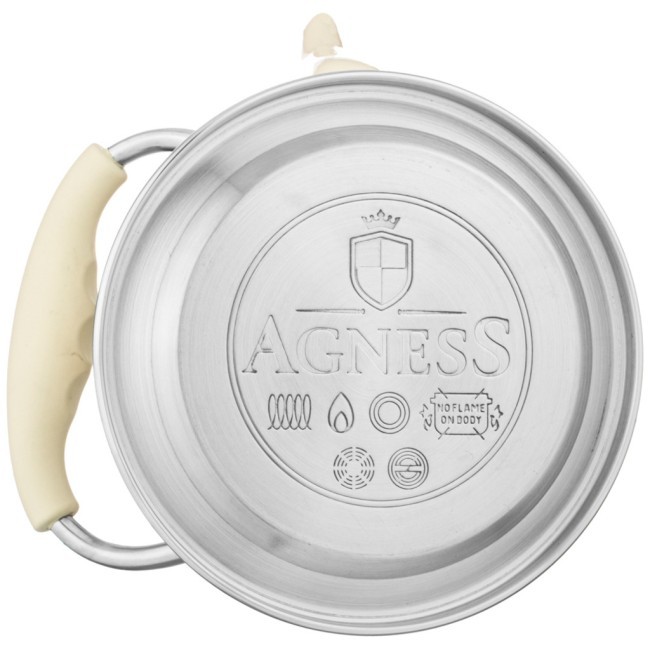 Чайник agness с фильтром, 1,0 л c индукцион. капсульным дном и складывающейся ручкой цвет: кремовый Agness (937-874) Чайник agness с фильтром, 1,0 л c индукцион. капсульным дном и складывающейся ручкой цвет: кремовый Agness (937-874)