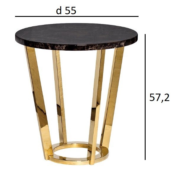 Стол журнальный Dark Emperador d55х57,2 см (TT-00001028) Стол журнальный Dark Emperador d55х57,2 см (TT-00001028)