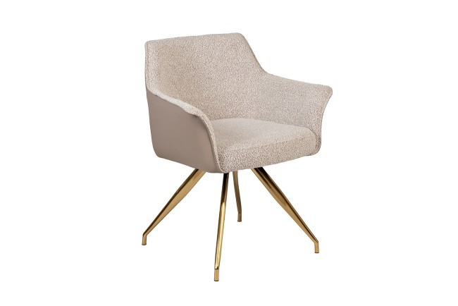 Стул обеденный поворотный букле, экокожа 56*63*79см (TT-00013160)