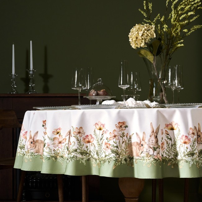 Скатерть круглая "sense" 190см ,зеленый 100%хлопок, твил с пропиткой Lefard (850-753-22)