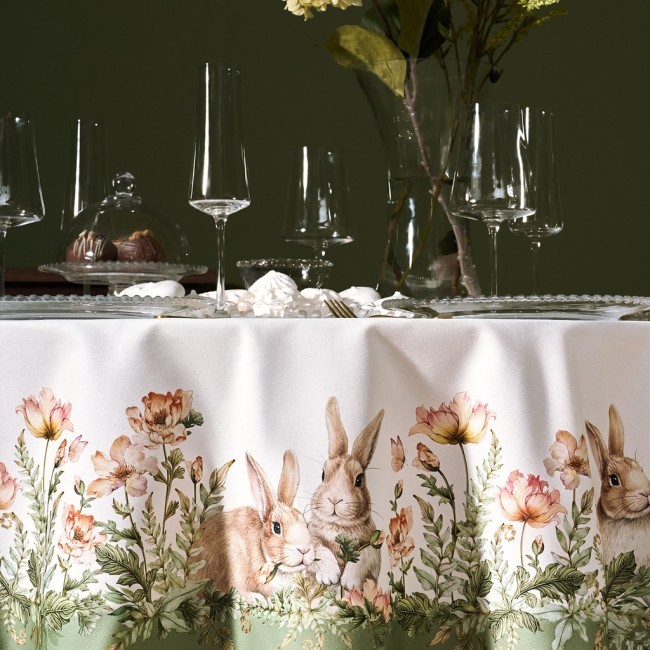 Скатерть круглая "sense" 190см ,зеленый 100%хлопок, твил с пропиткой Lefard (850-753-22)