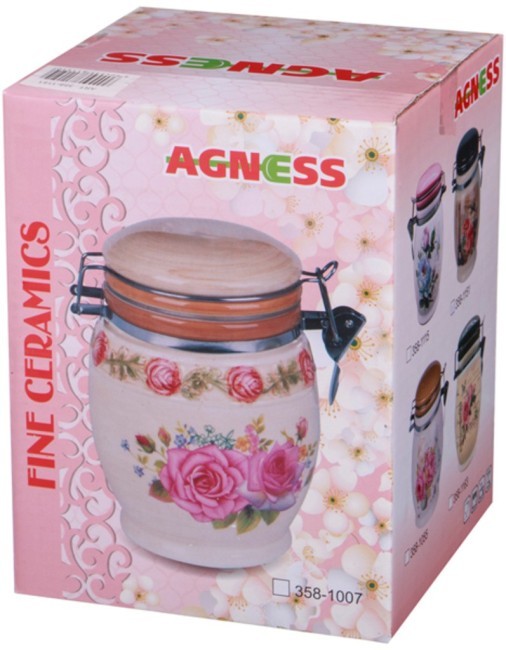 Банка agness "лавандовая весна" 11,5*15 см 750 мл Agness (358-1103) Банка agness "лавандовая весна" 11,5*15 см 750 мл Agness (358-1103)