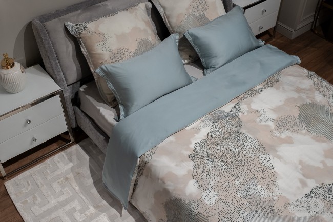 Пододеяльник Нувола принт тенсель бирюзовый 220*200 (TT-00011349)