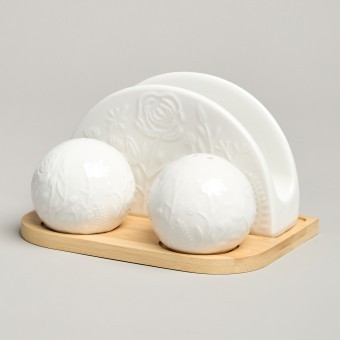 Набор для специй lefard "meadow" 3 пр. на дер.подставке 15,5*11*9 см Lefard (587-216)