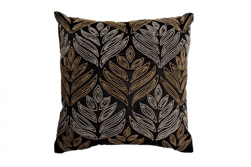 Подушка с вышивкой, бисером "Акация" черн. 45*45см (TT-00010980) Подушка с вышивкой, бисером "Акация" черн. 45*45см (TT-00010980)