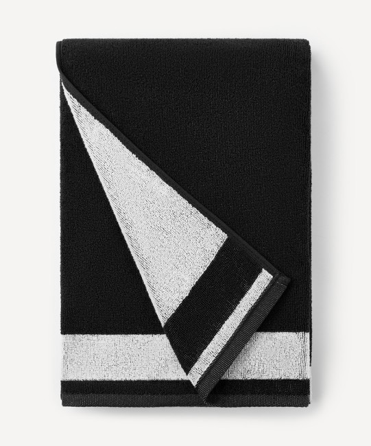 Полотенце спортивное JÖGEL ESSENTIAL Towel L, 70х140, черный/белый (2117708)