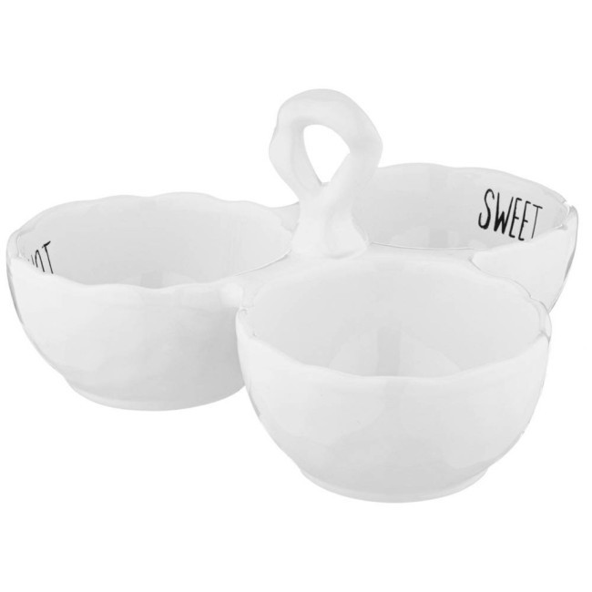 Менажница  трехсекционная с ручкой коллекция "crumpled" 20.5*20.5*10.7 см LEFARD (157-222)