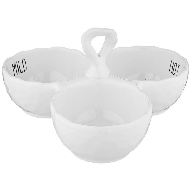 Менажница  трехсекционная с ручкой коллекция "crumpled" 20.5*20.5*10.7 см LEFARD (157-222)