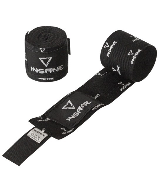 Бинт боксеркий INSANE PRINT, хлопок/нейлон, черный, 3,5 м (2108811)