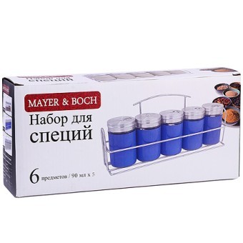 Набор для специй на подставке 6пр стекло/нерж (16 специй внутри) Mayer&Boch (40483) Набор для специй на подставке 6пр стекло/нерж (16 специй внутри) Mayer&Boch (40483)