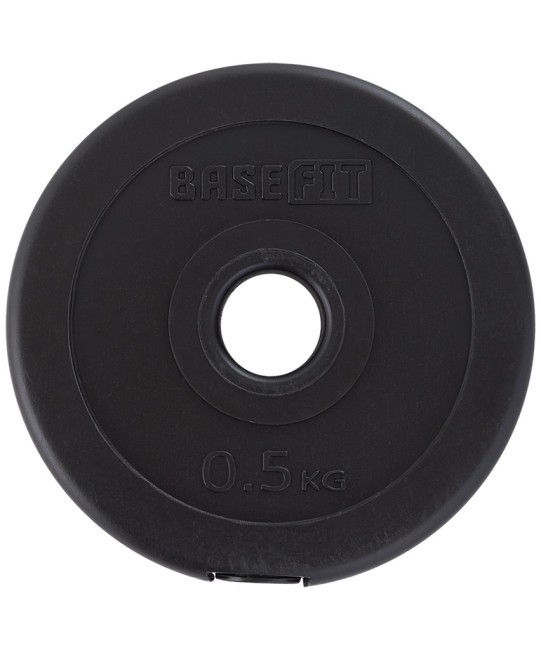 Диск пластиковый BASEFIT BB-203 d=26 мм, черный, 0,5 кг (1483988)