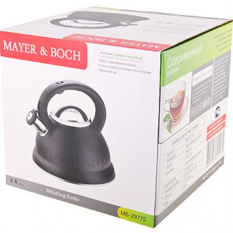 Чайник мет 2,8 л пласт/руч со свист Mayer&Boch (29775)