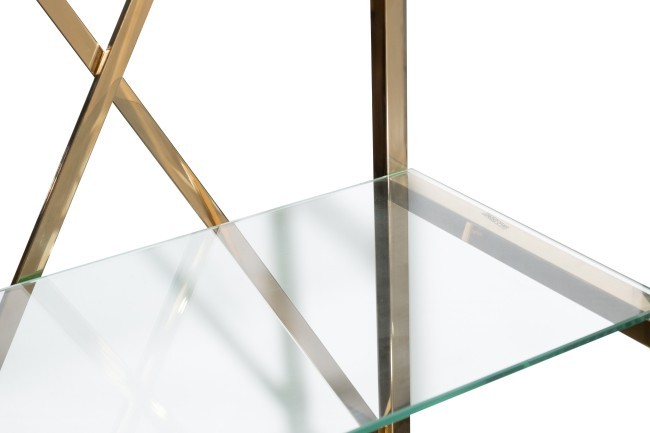 Стеллаж стекло прозр/золото 60*40*180см (TT-00014348)