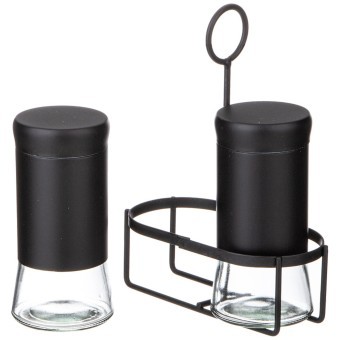 Набор баночек для специй из 2 шт. на метал. подставке Agness (172-146)