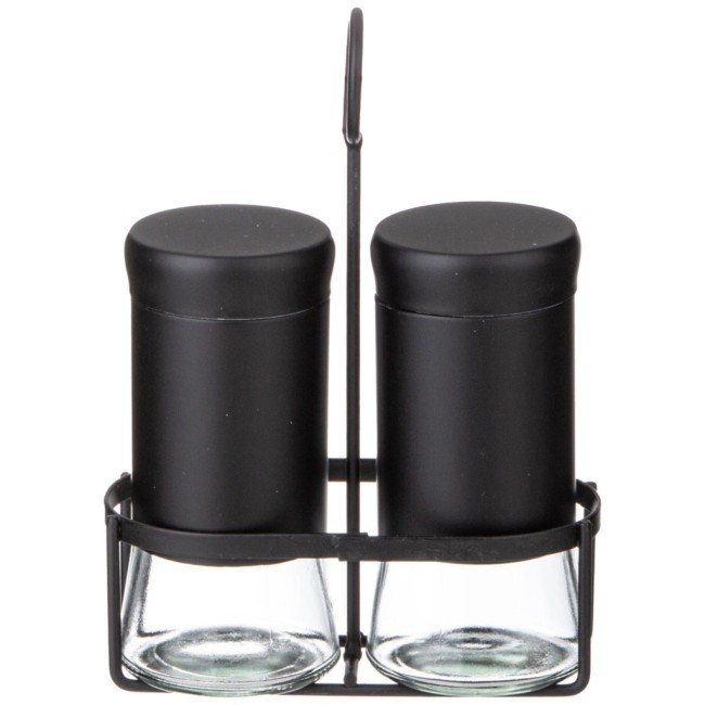 Набор баночек для специй из 2 шт. на метал. подставке Agness (172-146)