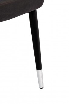 Стул велюр серый 54*57*80см с ч/б спинкой (TT-00006895)