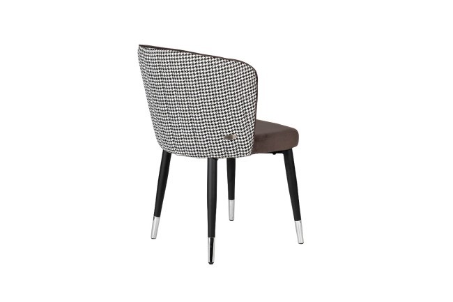 Стул велюр серый 54*57*80см с ч/б спинкой (TT-00006895) Стул велюр серый 54*57*80см с ч/б спинкой (TT-00006895)