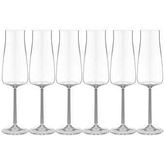 Набор бокалов для шампанского из 6 шт. "alex" 210 мл Crystalex (674-899)