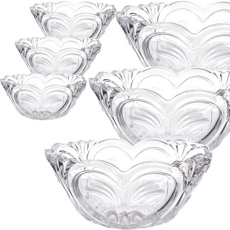 Набор стеклянных салатников 6 штук (687-1) Набор стеклянных салатников 6 штук (687-1)