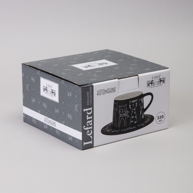 Чайный набор lefard на 1 персону "коты" цвет черный Lefard (756-475)