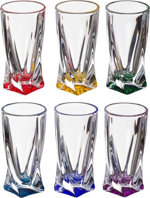 Набор стопок из 6 шт. "квадро декорейшн 72r93" 50 мл высота=8 см Crystal Bohemia (669-047) Набор стопок из 6 шт. "квадро декорейшн 72r93" 50 мл высота=8 см Crystal Bohemia (669-047)