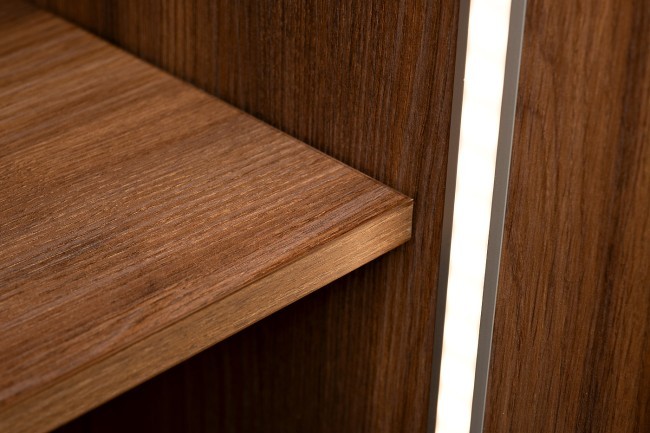 Шкаф Alto двухдверн c выдвижными ящиками, цвет дуб Барокко, дверцы стекло 100*57*228.5см (TT-00012634)