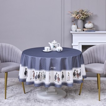 Скатерть круглая "family farm" 190 см , 100% хлопок,твил, пропитка, графит Lefard (850-747-22) Скатерть круглая "family farm" 190 см , 100% хлопок,твил, пропитка, графит Lefard (850-747-22)