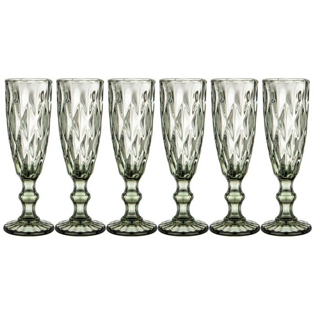 Набор бокалов для шампанского "ромбо" 6шт. серия "muza color" 150мл. / в=20 см. Lefard (781-116) Набор бокалов для шампанского "ромбо" 6шт. серия "muza color" 150мл. / в=20 см. Lefard (781-116)