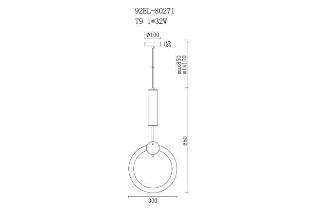 Светильник подвесной латунь, h100см (TT-00011659)