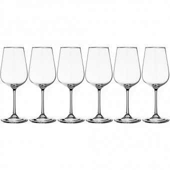 Набор бокалов для вина из 6 шт. "dora / strix" 360 мл высота=22 см Crystal Bohemia (669-284)