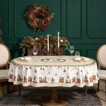 Скатерть овальная "щелкунчик" ,140х300см ,бежевый ,100%хлопок ,твил Lefard (850-757-42) Скатерть овальная "щелкунчик" ,140х300см ,бежевый ,100%хлопок ,твил Lefard (850-757-42)