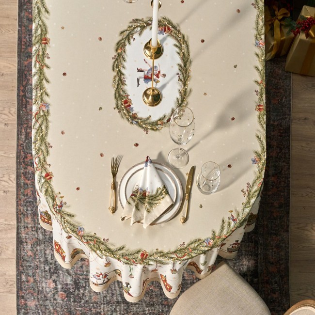 Скатерть овальная "щелкунчик" ,140х300см ,бежевый ,100%хлопок ,твил Lefard (850-757-42) Скатерть овальная "щелкунчик" ,140х300см ,бежевый ,100%хлопок ,твил Lefard (850-757-42)